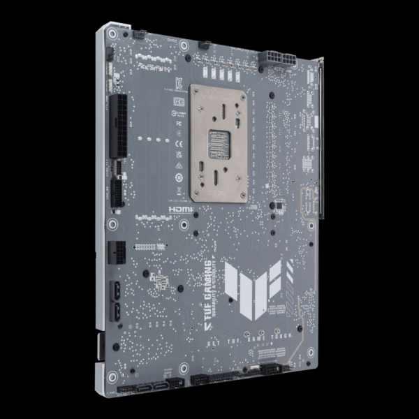 Asus представила TUF GAMING B850-BTF — першу материнську плату з прихованими з’єднаннями, роз’ємом GPU на 600 Вт та новим фіксатором PCIe