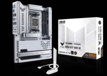 Asus представила TUF GAMING B850-BTF — першу материнську плату з прихованими з’єднаннями, роз’ємом GPU на 600 Вт та новим фіксатором PCIe