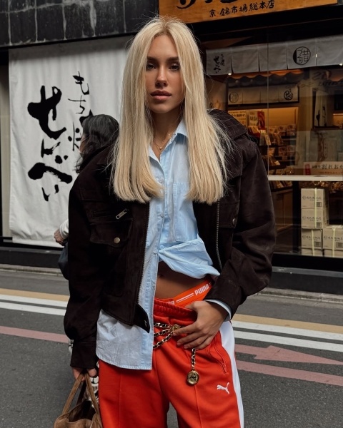 Як носити спортивні штани навесні 2025: приклад від Даші Квіткової