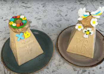 Нереально нежная творожная паска с карамелью: она идеально держит форму (ВИДЕО)