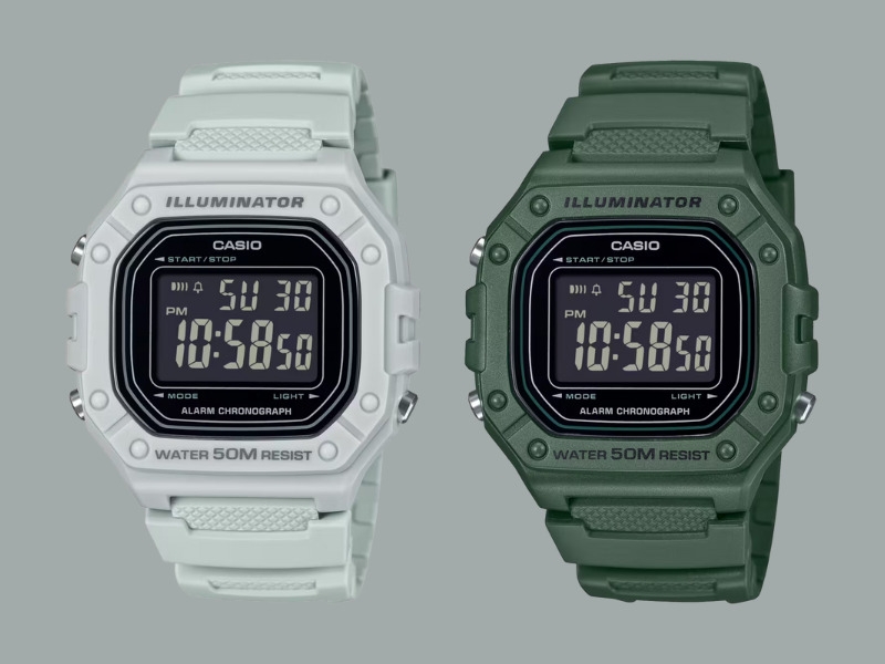 Casio представила доступні W-218H з підсвіткою і батареєю на 7 років