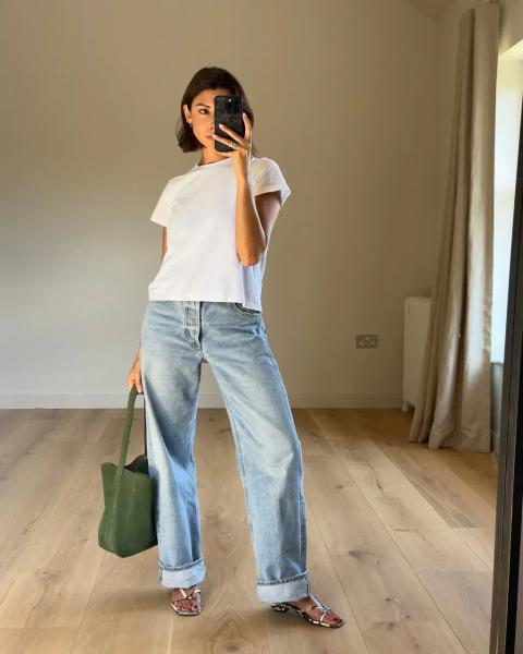 Як носити підкочені джинси: ідеї модних образів на літо