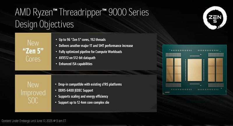 AMD представила процесори Ryzen Threadripper PRO 9000 і графіку Radeon AI PRO 9000 для професійних завдань, роботи з ШІ та великими масивами даних
