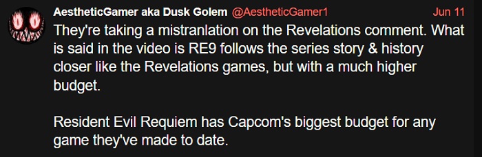 Capcom грошей не шкодує: Resident Evil Requiem отримала рекордний бюджет в історії видавництва