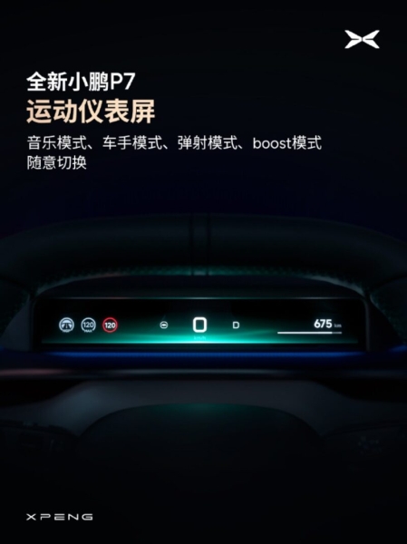 Xpeng розкрила інтер'єр нового P7 з 87-дюймовим дисплеєм доповненої реальності (AR-HUD)