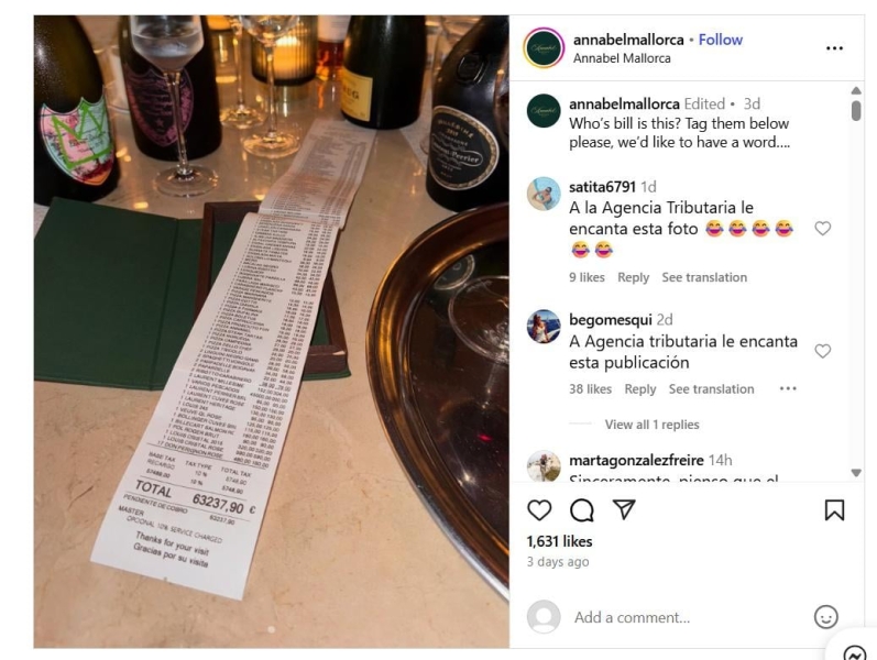 Іспанський ресторан виставив гостю рахунок, якого вистачило б на новий BMW (фото)