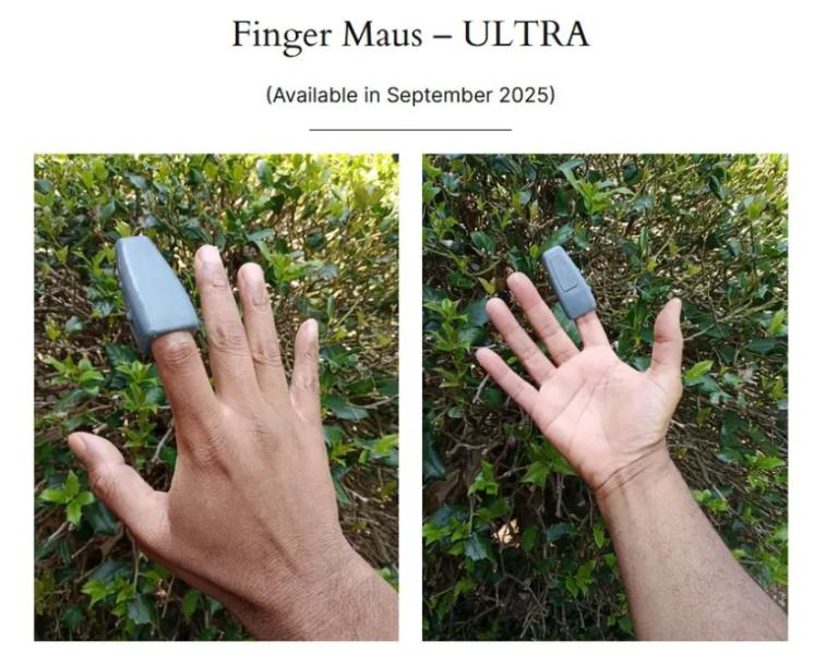 Стартап Mausware показав Finger Maus — мишу-напальчник, що працює без поверхні