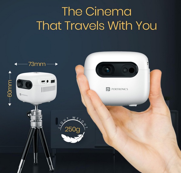 100″ в кармані: представлено ультракомпактний проектор Portronics Pico 14, який дозволить провести презентацію в будь-якій обстановці