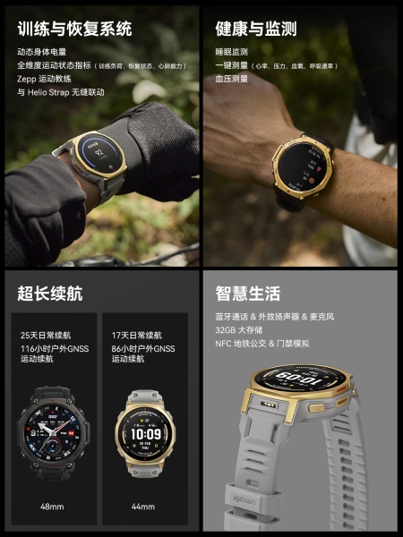 Amazfit представила 44-міліметрову версію T-Rex 3 Pro з AMOLED-дисплеєм і водозахистом 10 ATM