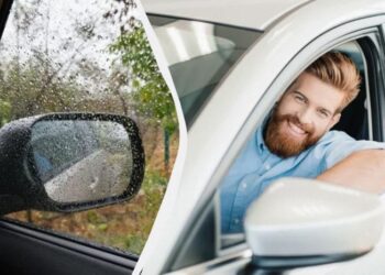 Бічні дзеркала машини не намокатимуть під дощем: ось чим їх потрібно змастити