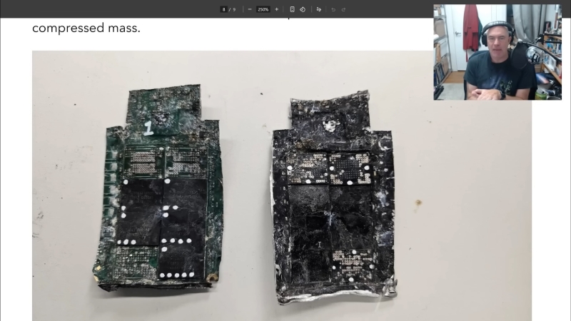 Фото "Титану" від OceanGate після аварії: комп’ютер батискафа перетворився на невпізнаваний шмат брухту