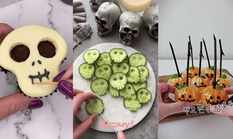 Кексы-скелеты и "тыквенные" мандаринки: 3 интересные идеи закусок на Хэллоуин (ВИДЕО)