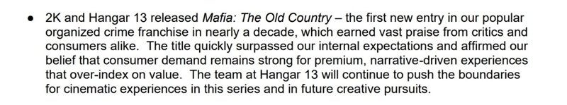 Mafia: The Old Country перевершила очікування Take-Two — видавництво схвалило розробку нових частин серії