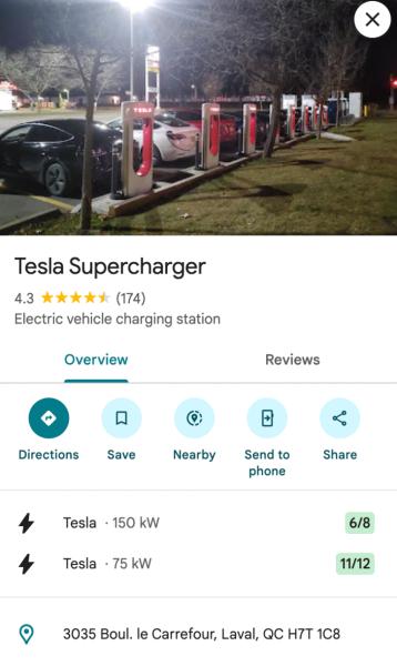 Доступність Tesla Supercharger тепер відображається в Google Maps у режимі реального часу
