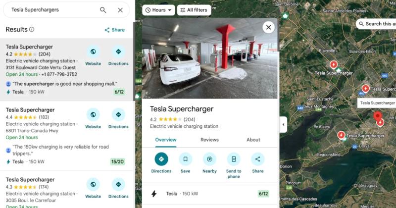 Доступність Tesla Supercharger тепер відображається в Google Maps у режимі реального часу