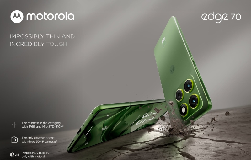 Motorola Edge 70 у версії 12/512ГБ очікується в Україні на початку грудня 2025