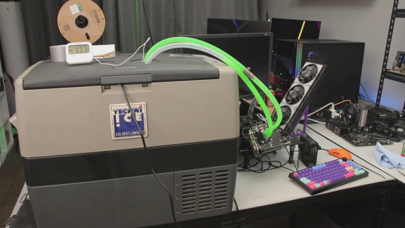 “Найдурніше змагання в YouTube”: NVIDIA RTX 5050 з охолодженням у морозилці побила світовий рекорд