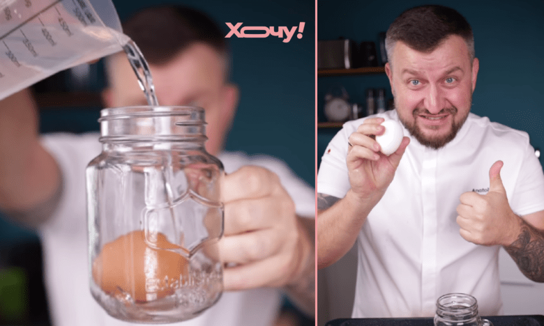 Просто положите вареное яйцо в банку – и оно само вылетит из скорлупы: простая хитрость (ВИДЕО)