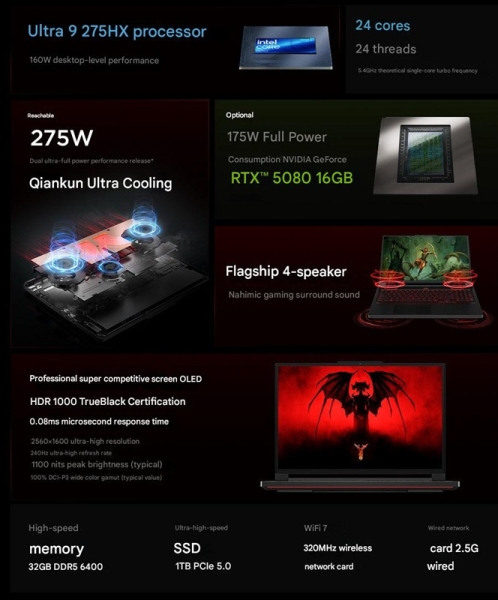 Інфернально-красивий ноутбук: Lenovo представила ігровий Legion Y9000P Diablo IV Edition
