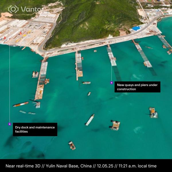 Американці cтворили 3D-карту військової бази Китаю за 10 годин після прольоту супутника, роздільна здатність — 50 см на піксель