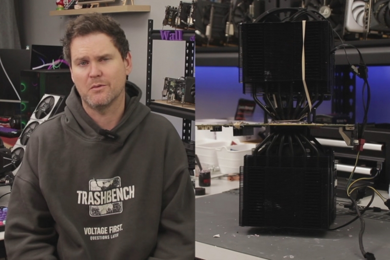 Два подвійних баштових кулера CPU на NVIDIA RTX 2060 знизили температуру на 35°C — новий мод TrashBench