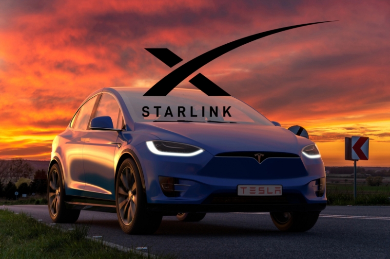 Tesla патентує вбудовану антену Starlink у своїх авто