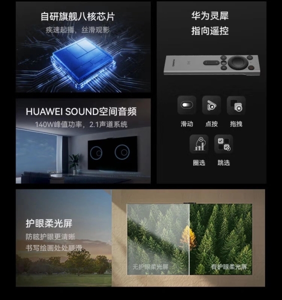 Представлені розумні телевізори Huawei Smart Screen V6 з панеллю Super Mini LED, звуковою системою на 140 Вт і підтримкою стилуса