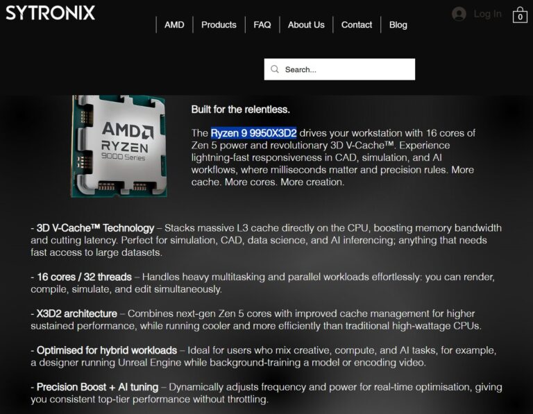 Alienware підтвердила AMD Ryzen 9 9950X3D2 в ігрових ПК AREA-51