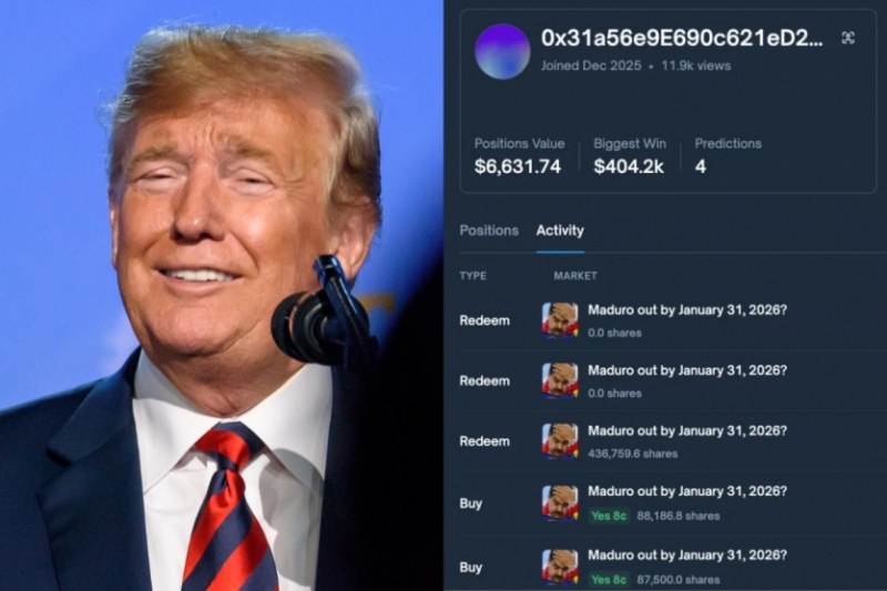 Невідомий заробив $400 000 на "операції Трампа" в Венесуелі — з новоствореним акаунтом Polymarket