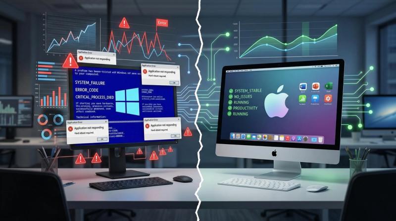 Міф про «прямі руки» розбито: статистика доводить, що Windows у рази нестабільніша за macOS