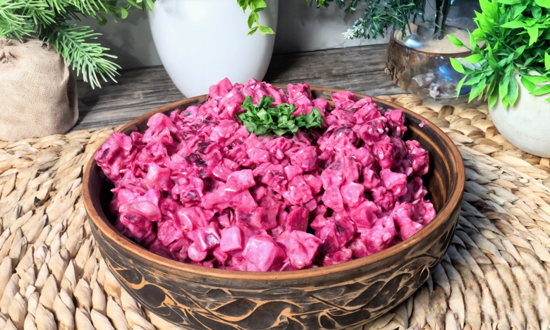 Этот розовый "Весенний" салат поднимает настроение только своим цветом: удивительное сочетание (РЕЦЕПТ)