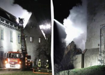 У Німеччині пожежа знищила частину історичного замку 12-го століття