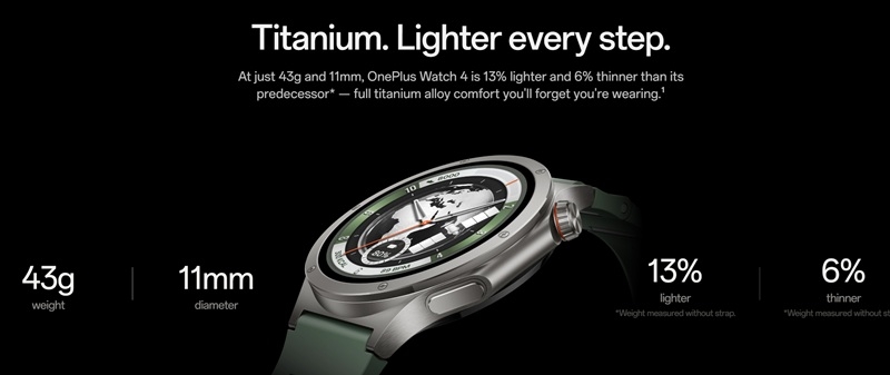 Представлені OnePlus Watch 4 &mdash; титанові смарт-годинники з глибокою інтеграцією Gemini, яскравим OLED-екраном і відмінною автономністю