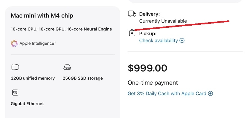 Дефіцит пам&rsquo;яті дістався і до Apple: у США почалися проблеми з постачаннями Mac mini та Mac Studio