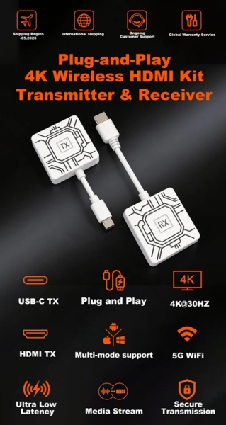 Бездротовий HDMI став реальністю: новий пристрій від LOVX забезпечує передачу 4K-зображення без кабелів під ногами