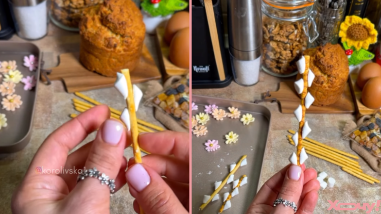 Стильные буквы и "ивовые веточки" своими руками: две крутые идеи декора пасок за 5 минут (ВИДЕО)