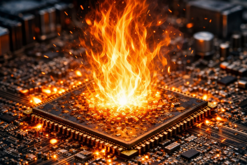 Вчені випадково створили чип, що стабільно працює за температур, вищих ніж лава