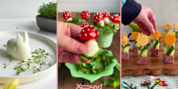 Зайчики, грибочки и цветочки: 4 ярких весенних закусок, которые понравятся и детям, и взрослым (ВИДЕО)