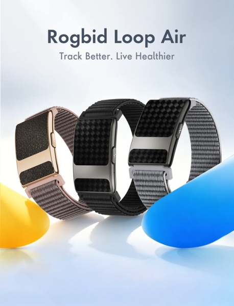 Rogbid представила легкий безекранний фітнес-браслет Loop Air з функціями ЕКГ та GPS