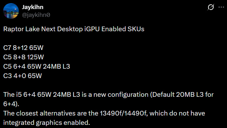 Intel готує Raptor Lake Next в 2027 році: що ми про них знаємо?