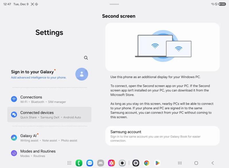 Samsung Galaxy TriFold офіційно має функцію другого монітора