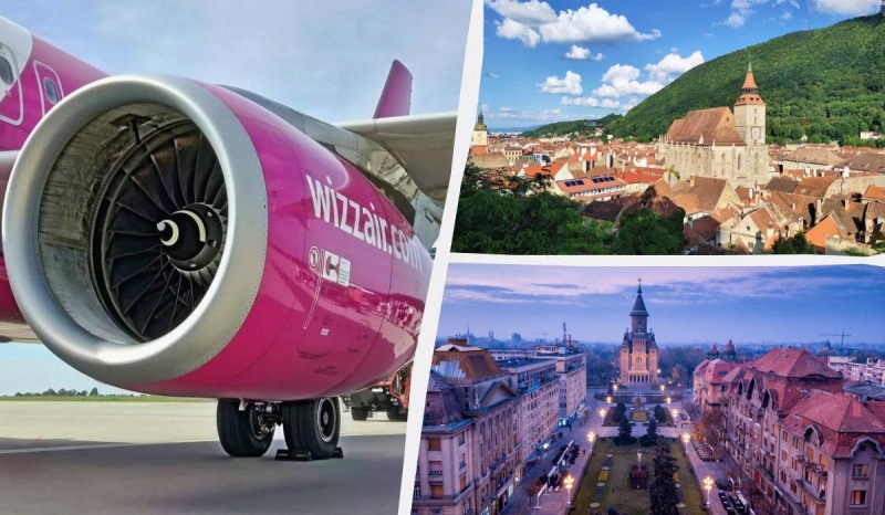 Wizz Air запускає нові рейси з двох міст Румунії